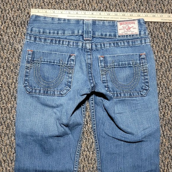 True Religion Horseshoe Pocket Sammy Jeans Size 27 Designer Denim Luxury Denim - Picture 14 of 16